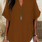 🔥Summer Hot Sale-50% Off!!✨👚Women's Plain Short Sleeve Blouse, Casual Solid Color Top for Daily Wear