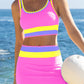 🏖️🔥LAST DAY SALE 50%OFF💃Color Contrast Patchwork Nylon Sporty 3 Piece Bikini Sets