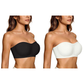 💞Womens Strapless Bras Push Up Bandeau Bra Non Slip Wireless Supportive Padded Bras Seamless Comfortable Tube Jelly Bra