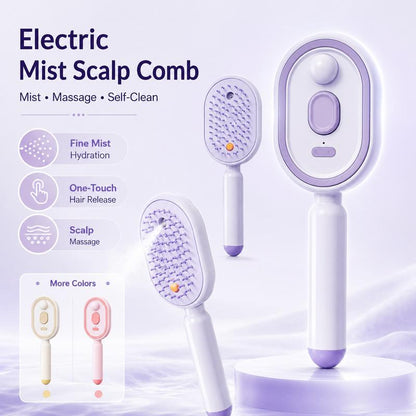 ⏳LAST DAY - 60% Off🔥ProGlide™🇬🇧 Scalp Massager Comb💆‍♀️Self-Cleaning 🧼, Tangle-Free ✂️ & Frizz-Control Hair Brush with Soothing Mist Spray