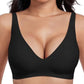 🎉Best Seller-60% Off💖Womens Comfortable Wireless Bras Push Up Bralettes Seamless Tshirts Bras Deep V Everyday Bras