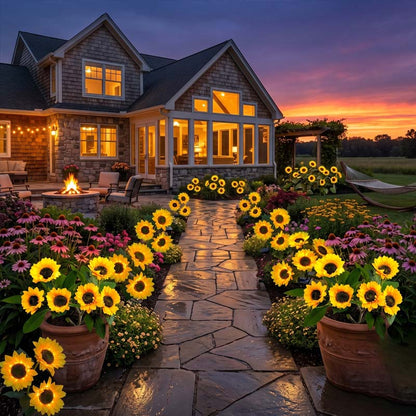🌻65K+ SOLD!🔥LuminaBloom™ Solar Sunflower Garden Stake Lights 🌻 | Waterproof 🌧️ | No Wiring💡