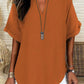 🔥Summer Hot Sale-50% Off!!✨👚Women's Plain Short Sleeve Blouse, Casual Solid Color Top for Daily Wear