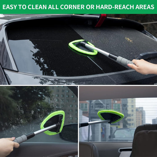 ⏱️🎁LAST DAY SALE 60% OFF🔥Microfiber Car Windshield Cleaning Tool with Extendable Handle