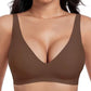 🎉Best Seller-60% Off💖Womens Comfortable Wireless Bras Push Up Bralettes Seamless Tshirts Bras Deep V Everyday Bras