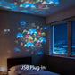 📢📢40% OFF !! ⏰ Ocean Wave Projector Light – Dynamic Rotating Aurora, Adjustable Brightness, Rechargeable