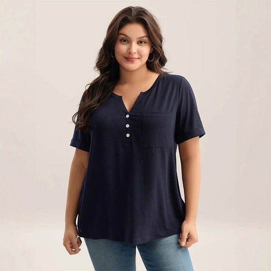 🌺Summer Hot Sale 50% OFF💐Women's Casual Plus Size Short Sleeve T-Shirt